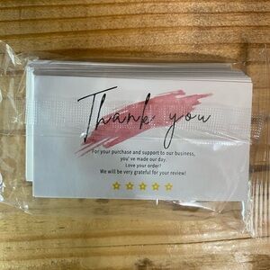 50 Thank you business cards.